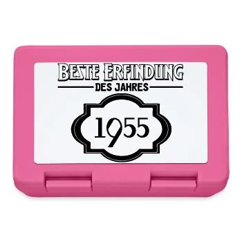 Beste Erfindung des Jahres 1955 Geschenk - Brotdose - Pink - Vorne