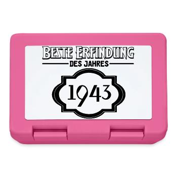Beste Erfindung des Jahres 1943 Geschenk - Brotdose - Pink - Vorne