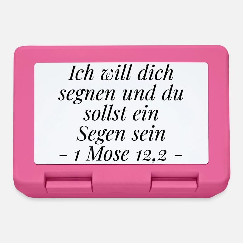 Segen sein: Christliches Geschenk 1 Mose 12,2 - Brotdose - Pink