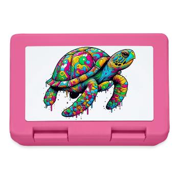 Tortue - Boîte à goûter - rose - Devant