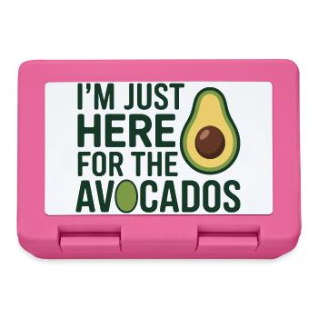 Ich bin nur hier für den Avocado-Ernährungsberater - Brotdose - Pink - Vorne