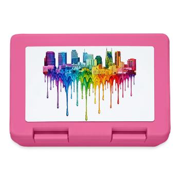 Nashville Tennessee Tropfende Kunst - Brotdose - Pink - Vorne
