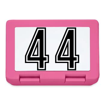 44 Symbole numérique - Boîte à goûter - rose - Devant