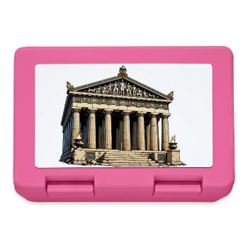 Klassischer Tempel Parthenon Grafik - Brotdose - Pink - Vorne