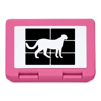 Gepard Raster Silhouette - Brotdose - Pink - Vorne