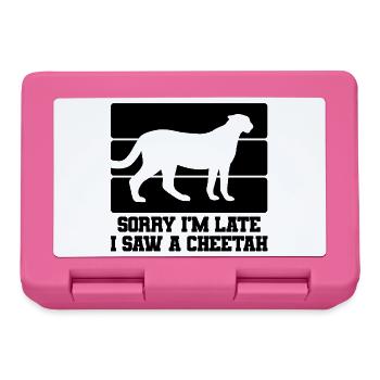 Gepard Spruch Humor - Brotdose - Pink - Vorne