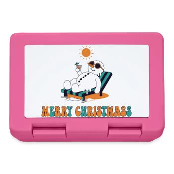 Sommer-Weihnachts-Spaß-Lounge - Brotdose - Pink - Vorne