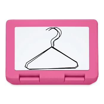 Kleiderbügel handgezeichnet - Brotdose - Pink - Vorne