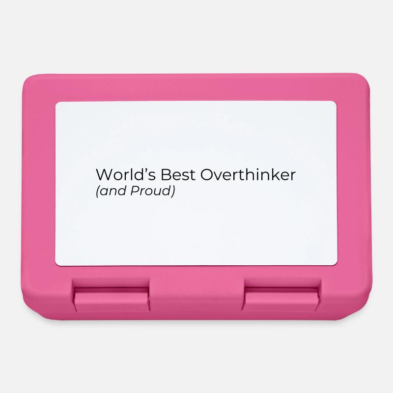world's best overthinker and proud - Lunchbox - pink