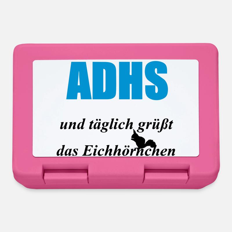 ADHS Eichhörnchen Geschenk - Brotdose - Pink