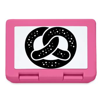 Salzbrezel / braun / einfärbbar - Brotdose - Pink - Vorne