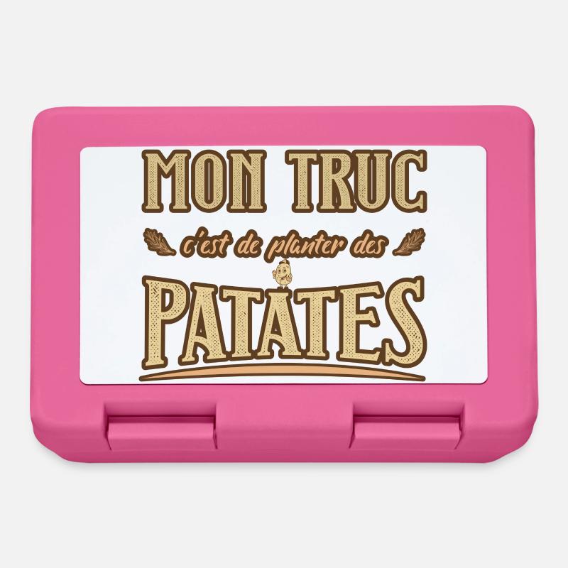 Mon truc c'est de planter des patates humour - Boîte à goûter - rose