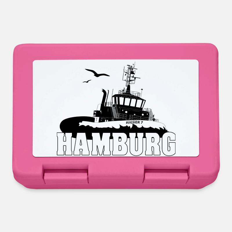 Schlepper im Hamburger Hafen - Brotdose - Pink