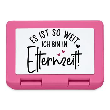 Es ist so weit Ich bin in Elternzeit - Brotdose - Pink - Vorne