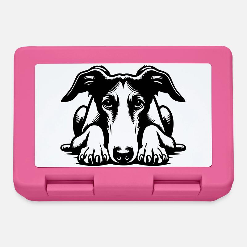 Galgo Kopf mit Pfoten - Brotdose - Pink