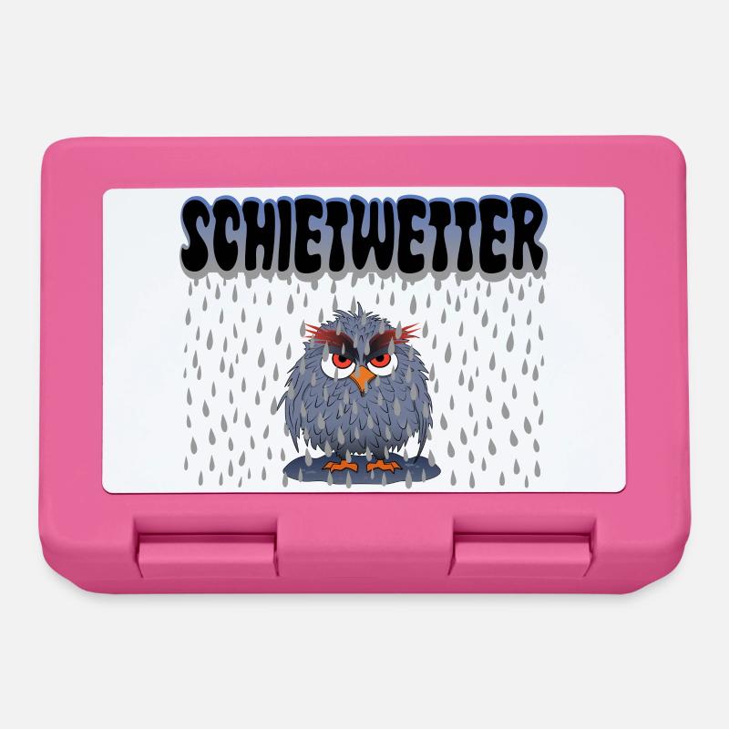 Eule Schietwetter - Brotdose - Pink