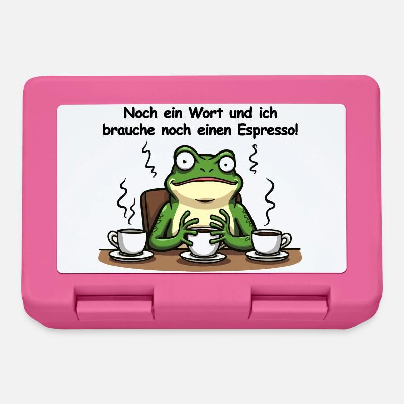 Espresso-Frosch – Kein Bock vor dem ersten Kaffee - Brotdose - Pink