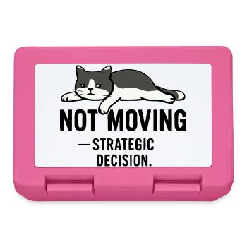 T-shirt Lazy cat – Not moving - Boîte à goûter - rose - Devant