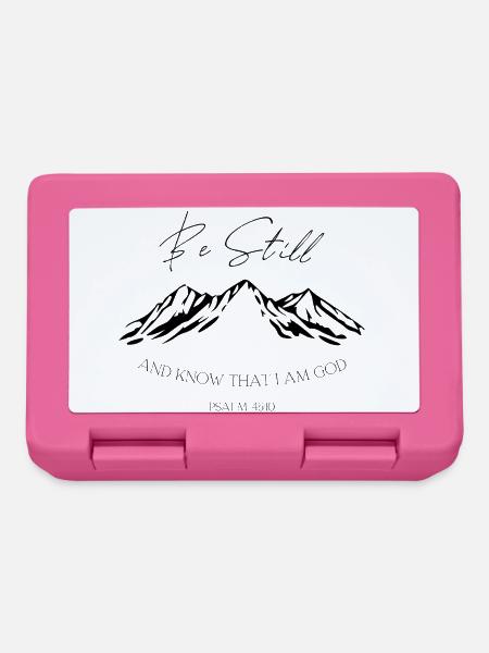 Sei still Berge Psalm 46:10 - Brotdose - Pink