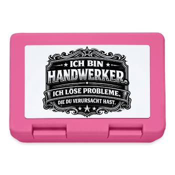 Ich bin Handwerker – Problemlöser - Brotdose - Pink - Vorne