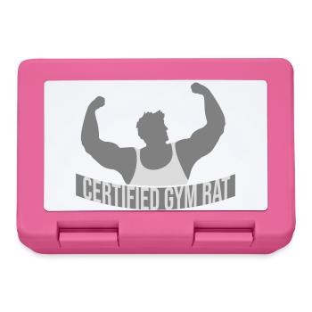 Diction drôle d’entraînement de fitness certifiée Gym Rat - Boîte à goûter - rose - Devant