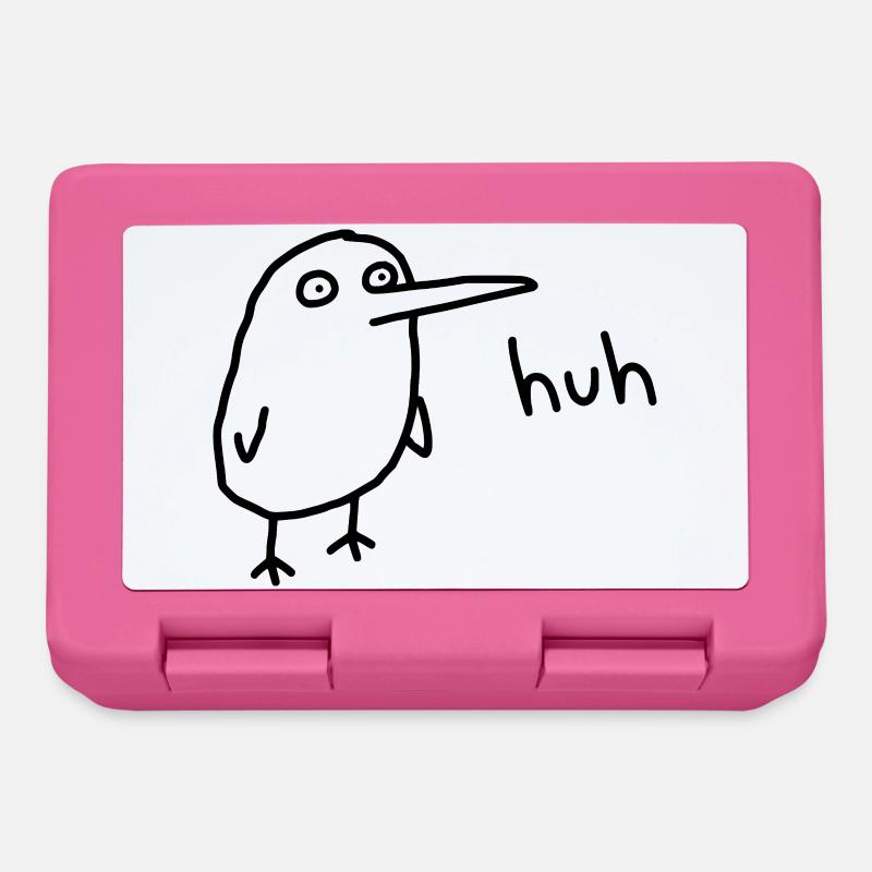 Hein drôle d’oiseau confus et un peu débile - Boîte à goûter - rose