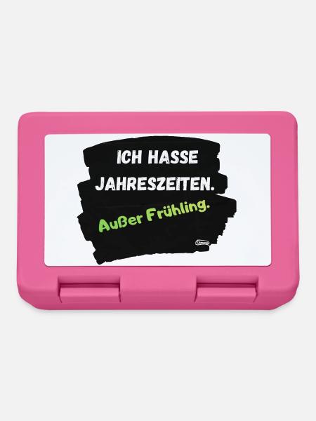 Ich hasse Jahreszeiten Außer Frühling - Brotdose - Pink