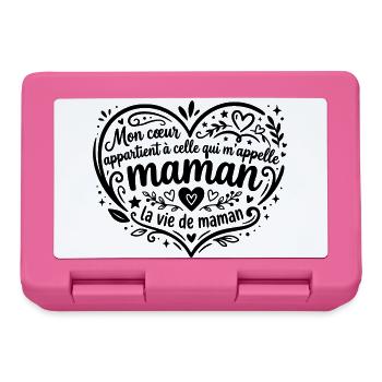 La vie de maman  - Boîte à goûter - rose - Devant