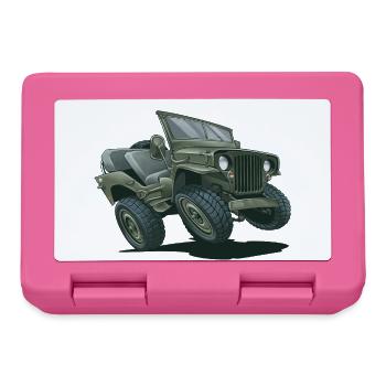 Willys MB Geländewagen Cartoon | RCCX - Brotdose - Pink - Vorne