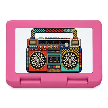 Retro Boombox Color Game - Lunchbox - pink - Front