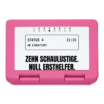 Zehn Schaulustige. Null Ersthelfer. - Brotdose - Pink - Vorne