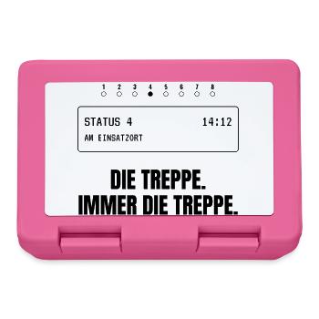 Die Treppe. Immer die Treppe. Rettungsdienst - Brotdose - Pink - Vorne