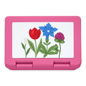 Blumen botanisch Pflanze Illustration - Brotdose - Pink - Vorne