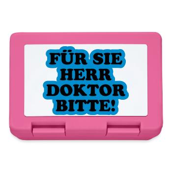Für Sie Herr Doktor bitte | Promoviert - Boîte à goûter - rose - Devant