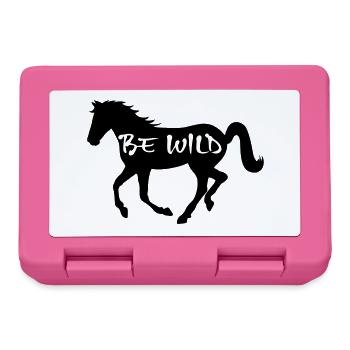 Cheval Be Wild Reiterin cheval équitation cadeau - Boîte à goûter - rose - Devant