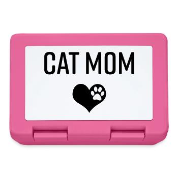 Chat maman chat mère chat amour cadeau - Boîte à goûter - rose - Devant