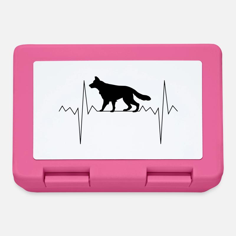 Herzfrequenz Herzschlag Schäferhund Geschenk - Brotdose - Pink