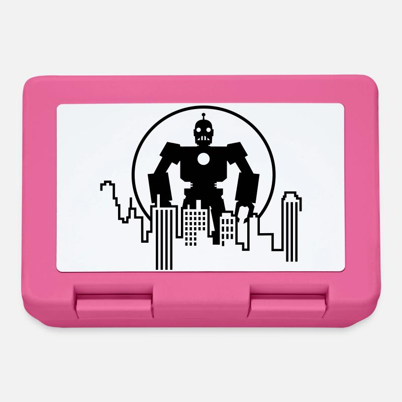 Robot Skyline – Sci-Fi Android Silhouette Shirt - Brotdose - Pink