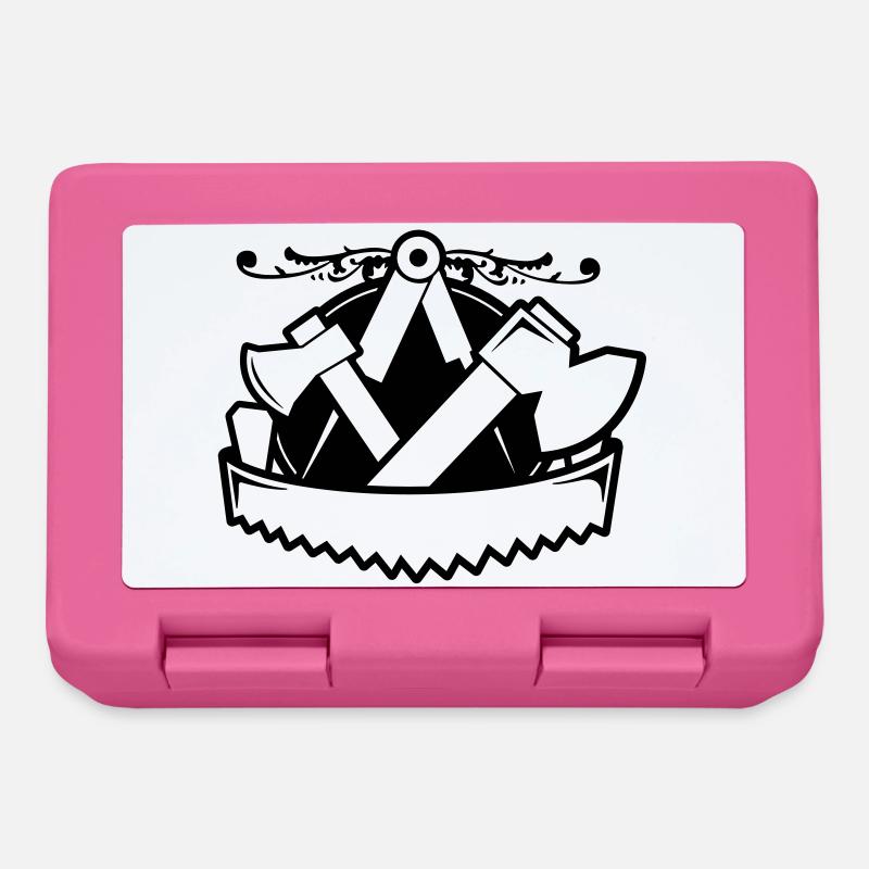 Emblème de charpentiers - Style - Boîte à goûter - rose