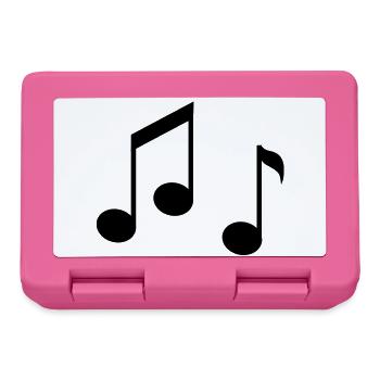 Abstrakte Noten in Pastellfarben - Brotdose - Pink - Vorne