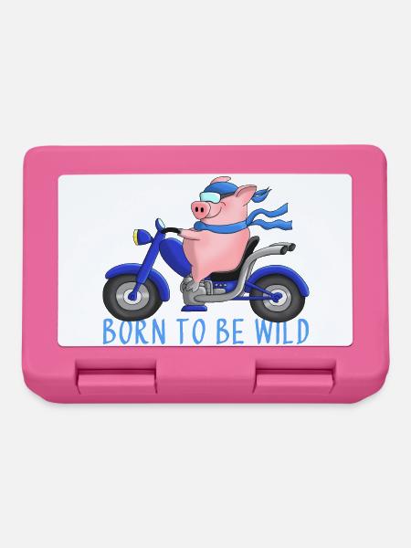 Ulkiger Motorradfahrer - Brotdose - Pink