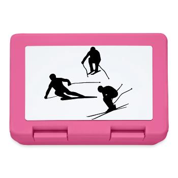 Skifahrer - Brotdose - Pink - Vorne
