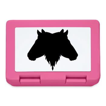 Double head black - Lunchbox - pink - Front
