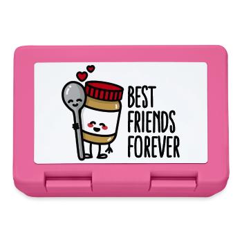 Best friends forever peanut butter / spoon BFF - Brotdose - Pink - Vorne