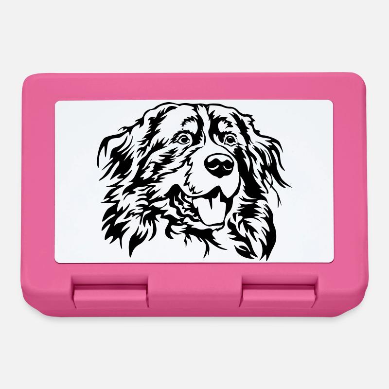 Berner Sennenhund Kopf - Brotdose - Pink