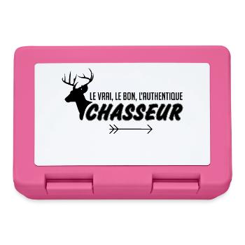Le vrai le bon l'authentique chasseur - Boîte à goûter - rose - Devant