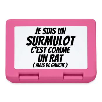 surmulot, mulot, rat, rongeur - Boîte à goûter - rose - Devant