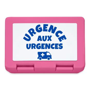 ambulance, urgences, hôpital, urgence aux urgences - Boîte à goûter - rose - Devant