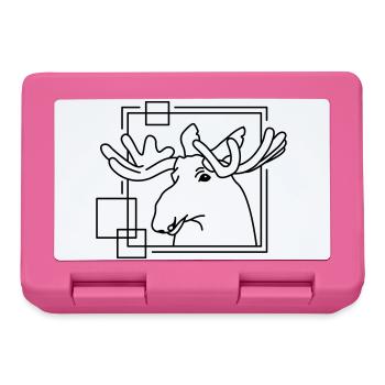 Orignal en forme géométrique - Conception d’art au trait - Boîte à goûter - rose - Devant