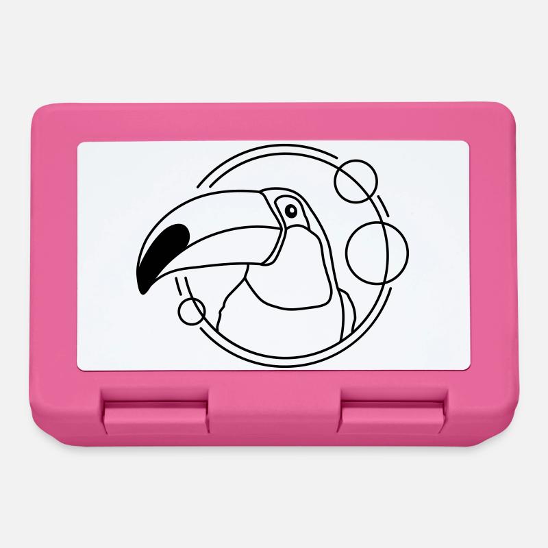 Toucan en design géométrique - Boîte à goûter - rose